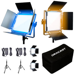 Dracast X Series LED500 Bi-Color LED 2 Light Kit with Nylon Padded Travel Case
