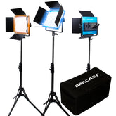 Dracast X Series LED500 Bi-Color LED 3 Light Kit with Nylon Padded Travel Case