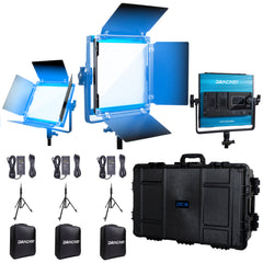 Dracast X Series LED500 Daylight LED 3 Light Kit with Injection Molded Travel Case