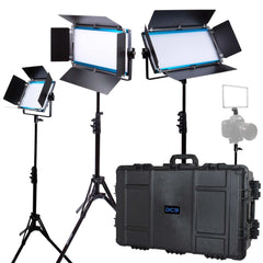 Dracast X Series LED Lighting Kit 2 (x1 DRX500BN, x2 DRX1000BN, x1 DRX240B, 8305F Travel Case)