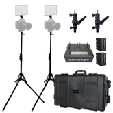 Dracast X Series LED Lighting Kit 36 (x2 DRX240B, Battery Kits, Light Stands, 7975 Travel Case)