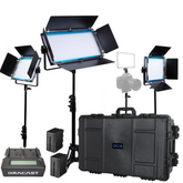 Dracast X Series LED Lighting Kit 1 (x2 DRX500BN, x1 DRX1000BN, x1 DRX240B, 8305F Travel Case